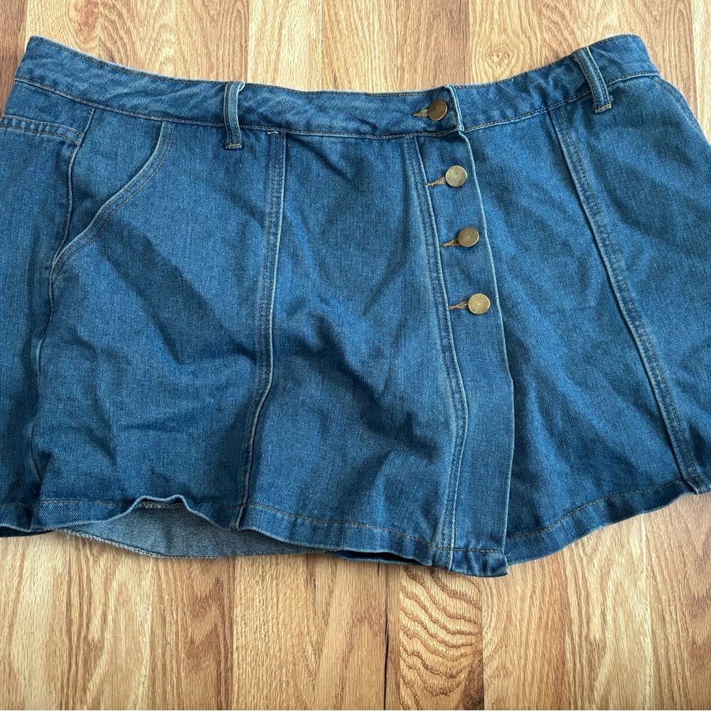Denim skort